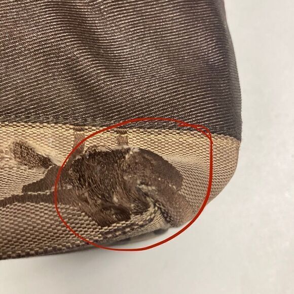 COACH Canvas Signature Logo Bag Brown With Dust Bag 10125 - Picture 11 of 14